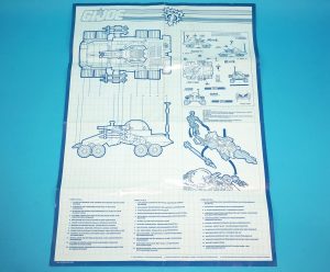 1989 GI JOE RAZORBACK ‘ATILLA’ SPARE BLUEPRINT INSTRUCTIONS EURO BENELUX HASBRO