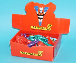 MAZINGER Z PREMIUM CHOCOLAT TOY FIGURES BOXED IN COUNTER BOX 1970s GO DANAI & DYNAMIC