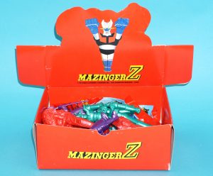 MAZINGER Z PREMIUM CHOCOLAT TOY FIGURES BOXED IN COUNTER BOX 1970s GO DANAI & DYNAMIC