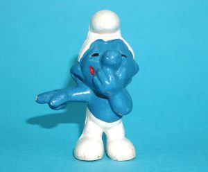 SMURFS 20011 LAUGHING SMURF HONG KONG COO 1970 SCHLEICH