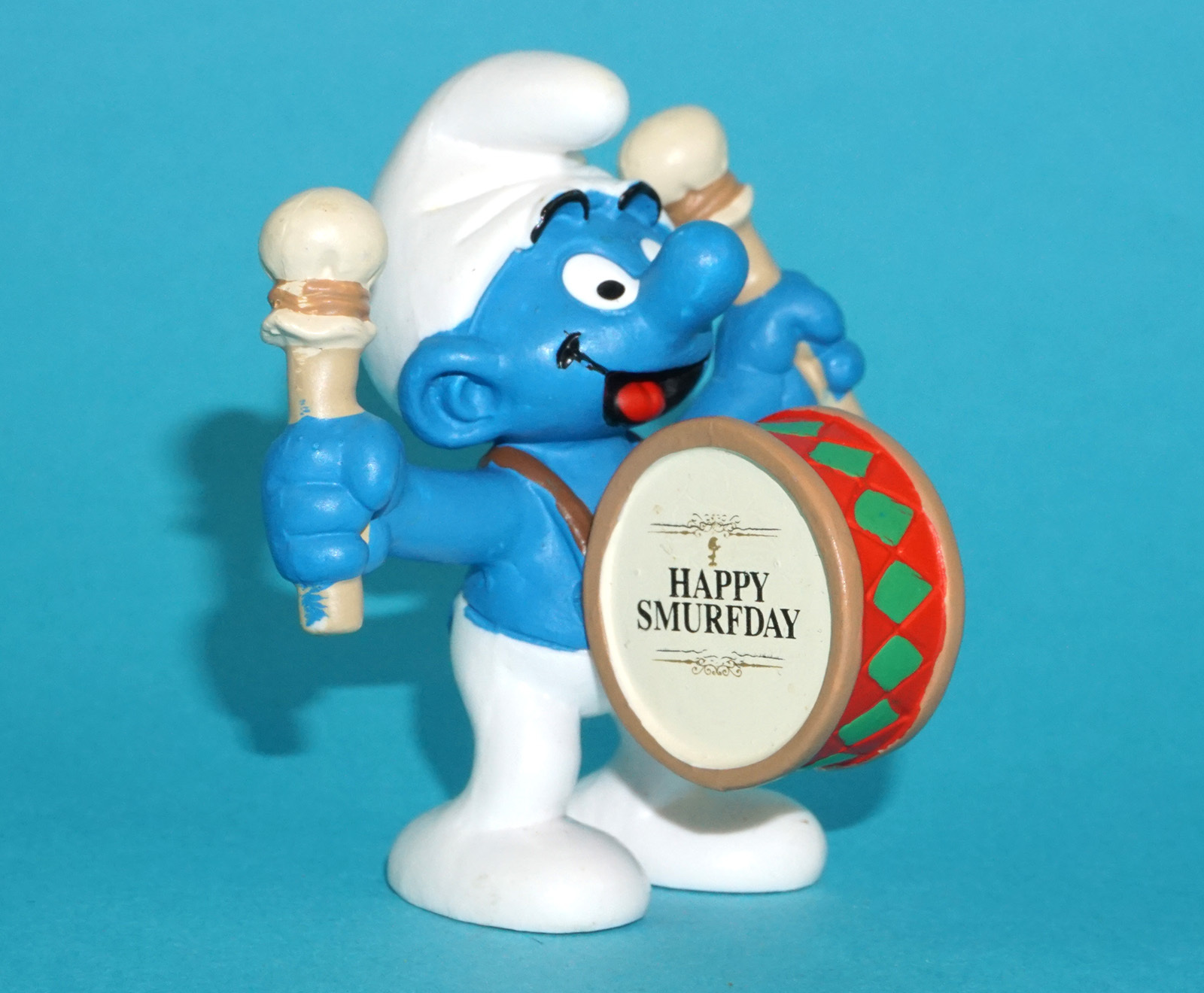 SMURFS 20707 PARTY HAPPY 50TH SMURFDAY DRUMMER SMURF GERMANY COO 2007 SCHLEICH - Image 2