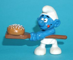SMURFS MCDONALDS SMURF BIG MAC BAKER 1996 SCHLEICH