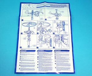 1991 GI JOE BATTLE COPTERS SPARE BLUEPRINT INSTRUCTIONS EN ES IT UK EURO HASBRO