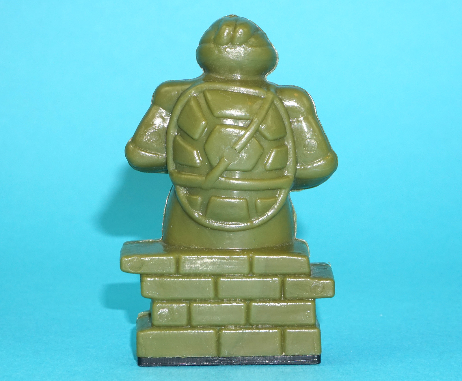 TMNT TEENAGE MUTANT NINJA TURTLES BUBBLE GUM CONTAINER LEONARDO 1990 TOPPS - Image 2