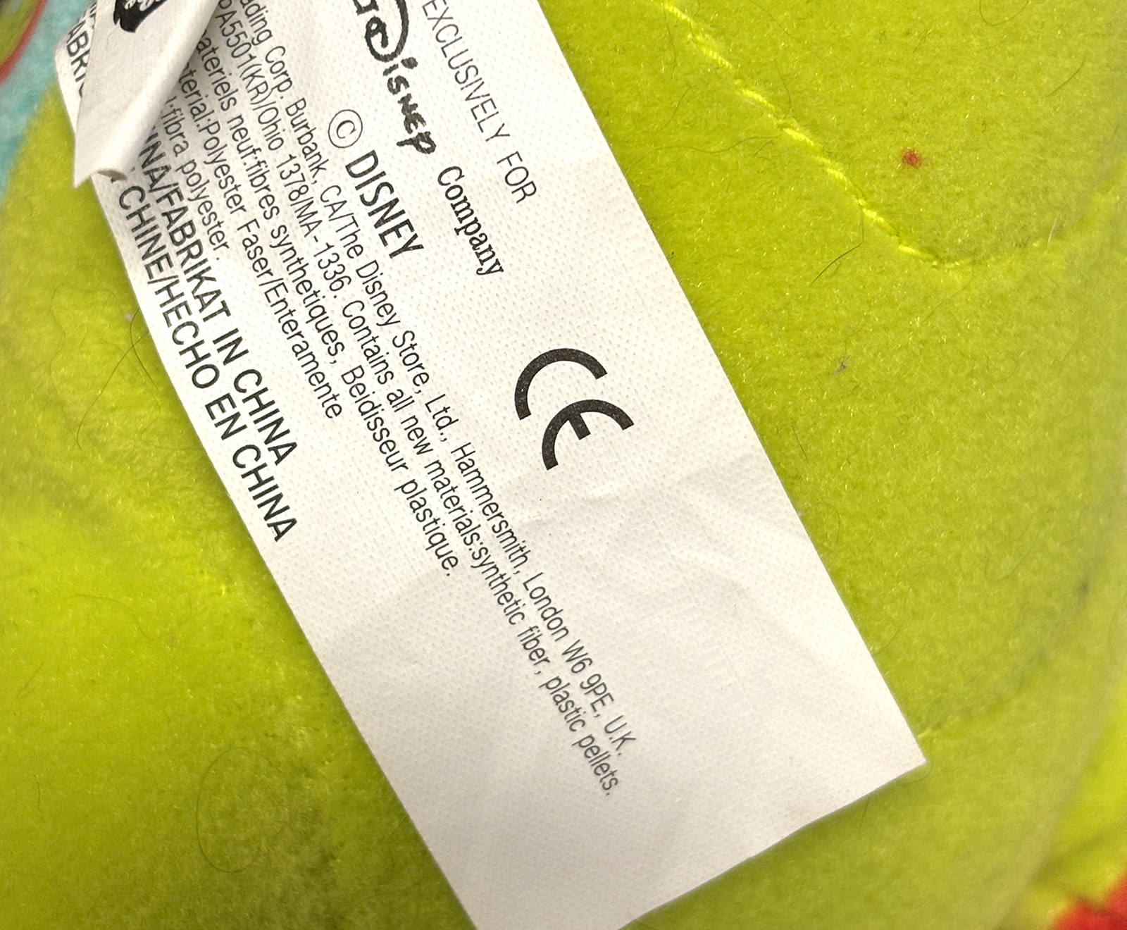 A BUG'S LIFE SOFT TOY HEINRICH HEIMLICH THE CATERPILLAR 1998 DISNEY STORE - Image 5