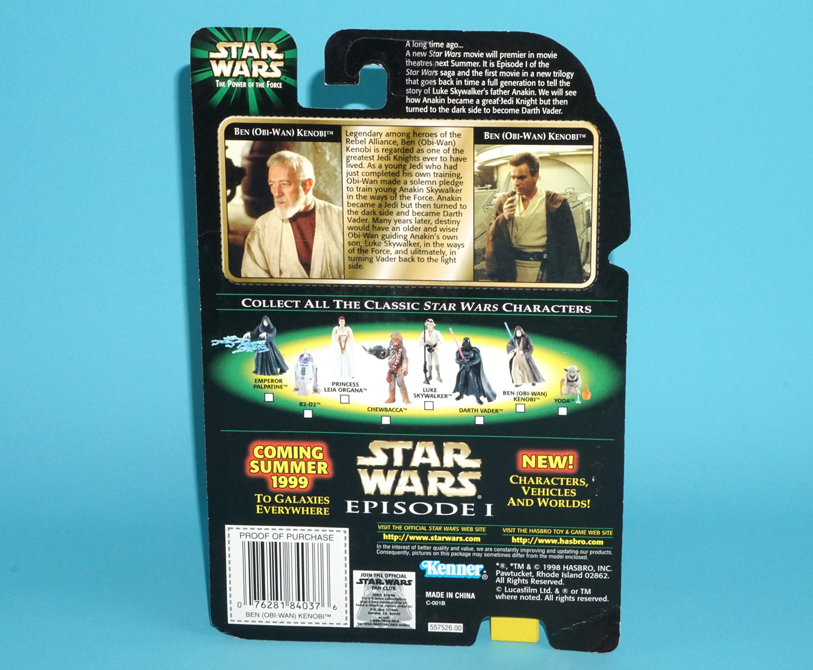 STAR WARS POTF2 BEN OBI-WAN KENOBI WITH LIGHTSABER MOSC MOC FLASHBACK 1998 KENNER - Image 6