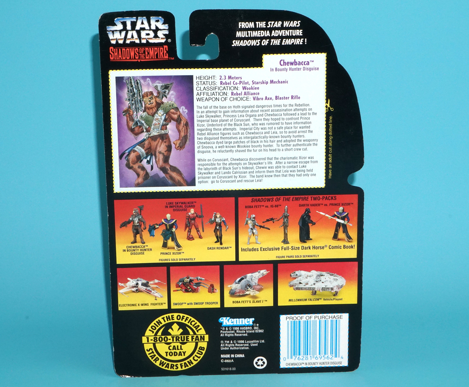 STAR WARS SOTE CHEWBACCA MOC MOSC US CARD 1996 KENNER - Image 6