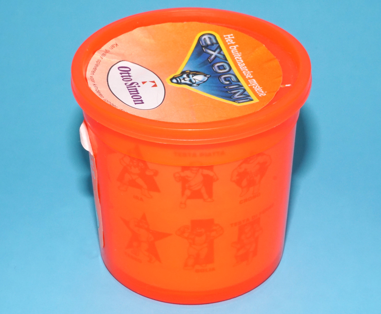 EXOGINI TUB BOX SEALED CONTENTS 10 FIGURES ORANGE TRANSPARENT 1987 OTTO SIMON DUTCH PANOSH EL GRECO - Image 2