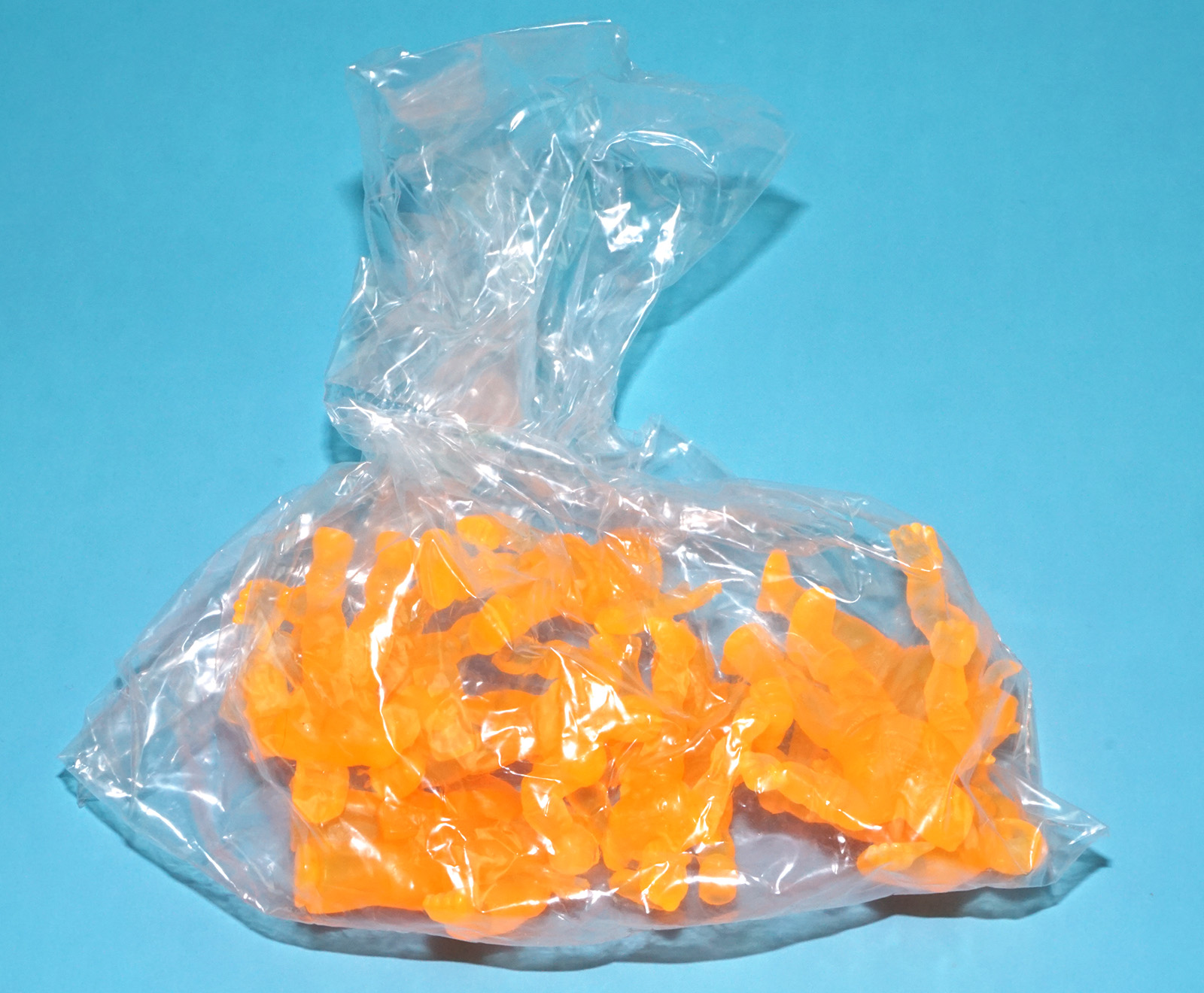 EXOGINI TUB BOX SEALED CONTENTS 10 FIGURES ORANGE TRANSPARENT 1987 OTTO SIMON DUTCH PANOSH EL GRECO - Image 4