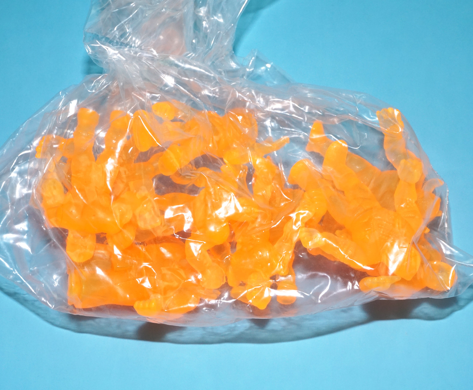 EXOGINI TUB BOX SEALED CONTENTS 10 FIGURES ORANGE TRANSPARENT 1987 OTTO SIMON DUTCH PANOSH EL GRECO - Image 5