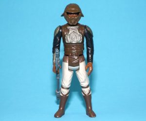 STAR WARS ROTJ LANDO CALRISSIAN SKIFF GUARD NO COO 100% COMPLETE & ORIGINAL C8+ 1982 KENNER