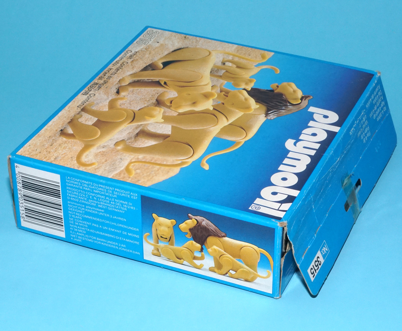 PLAYMOBIL 3515 LION FAMILY COMPLETE BOXED ORIGINAL BOX 1984 GEOBRA - Image 3