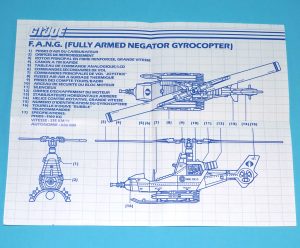 1983 GI JOE COBRA F.A.N.G. FANG SPARE BLUEPRINT INSTRUCTIONS NL DUTCH HASBRO
