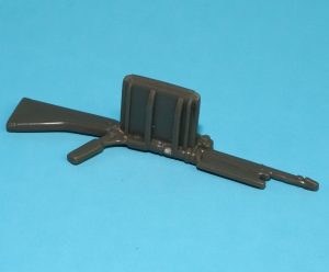 2002 GI JOE COBRA B.A.T. v3 ORIGINAL SPARE PART HARPOON RIFLE GUN GREY HASBRO