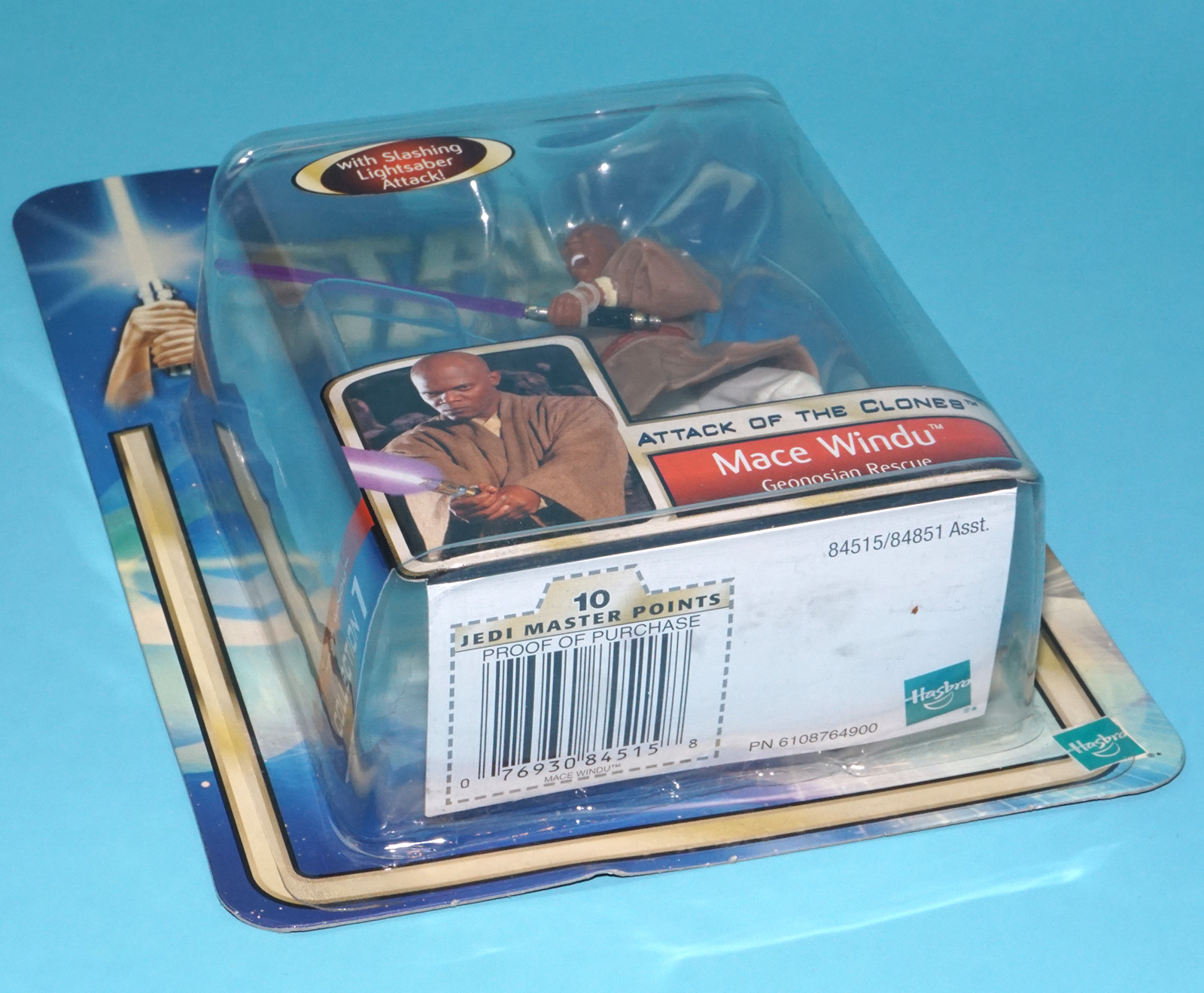 STAR WARS SAGA COLLECTION MACE WINDU GEONOSIAN RESCUE MOC MOSC 2002 HASBRO - Image 6