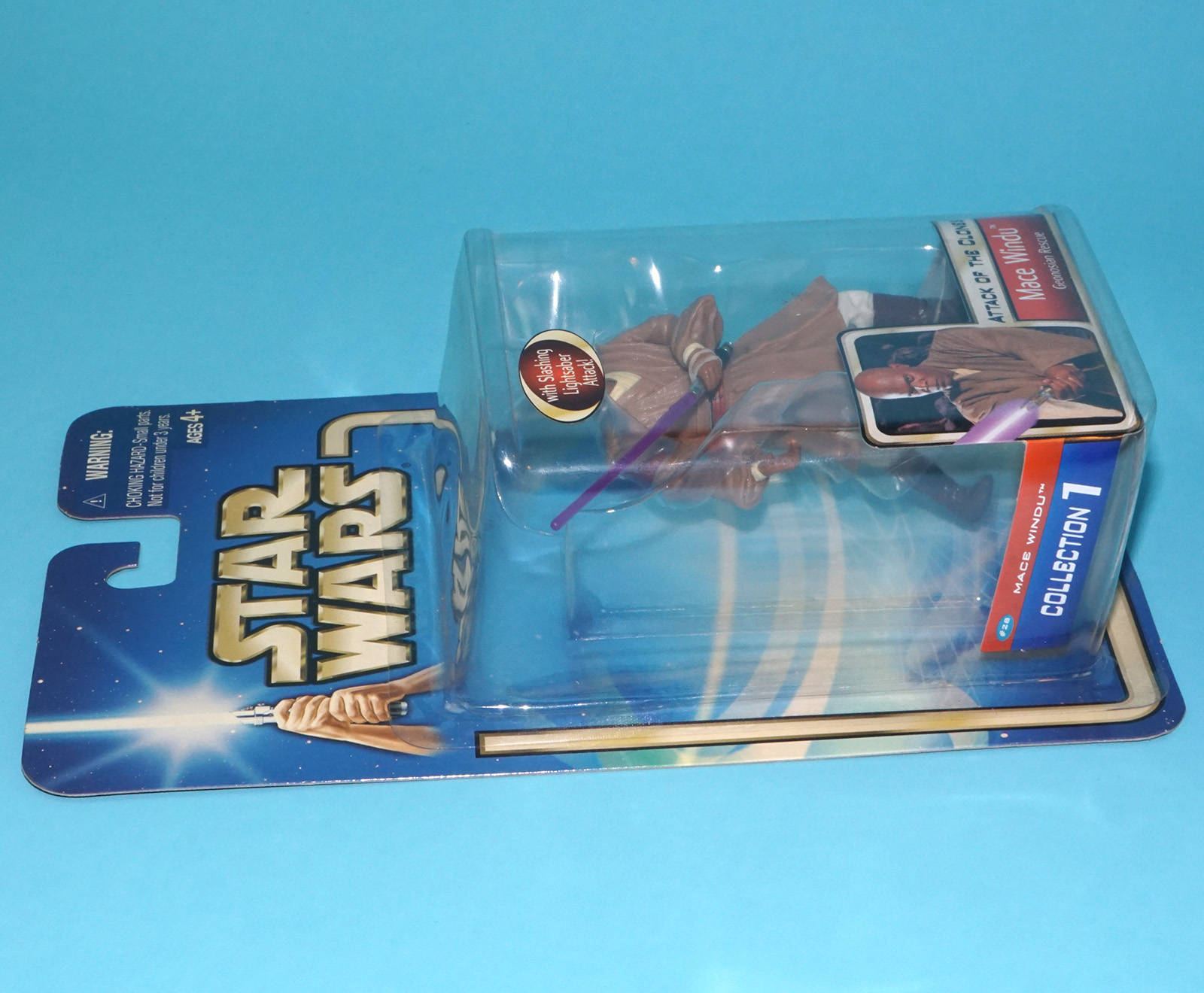 STAR WARS SAGA COLLECTION MACE WINDU GEONOSIAN RESCUE MOC MOSC 2002 HASBRO - Image 7