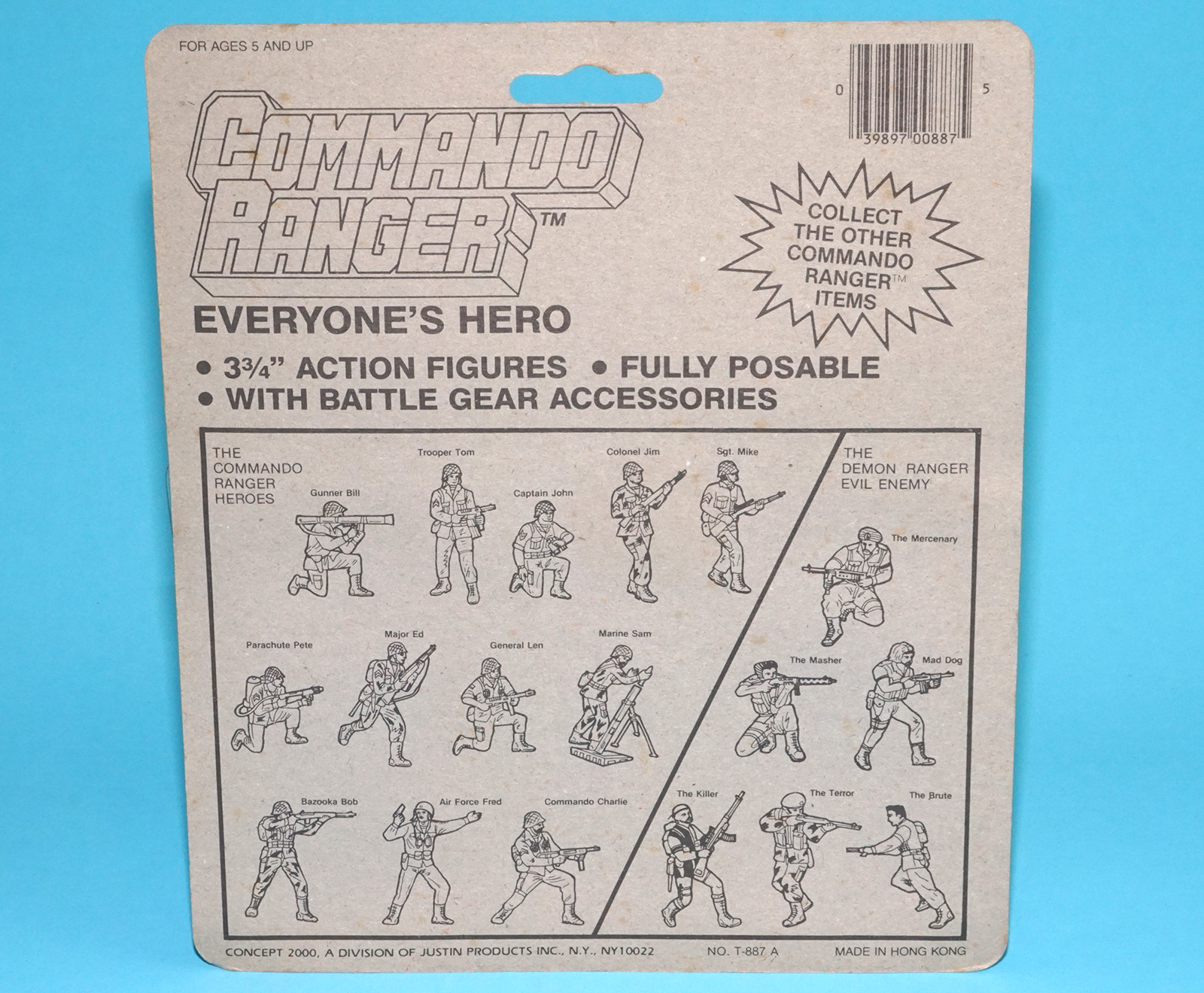 COMMANDO RANGER 2-PACK GENERAL LEN MARINE SAM MOC MOSC US CARD 1986 ...