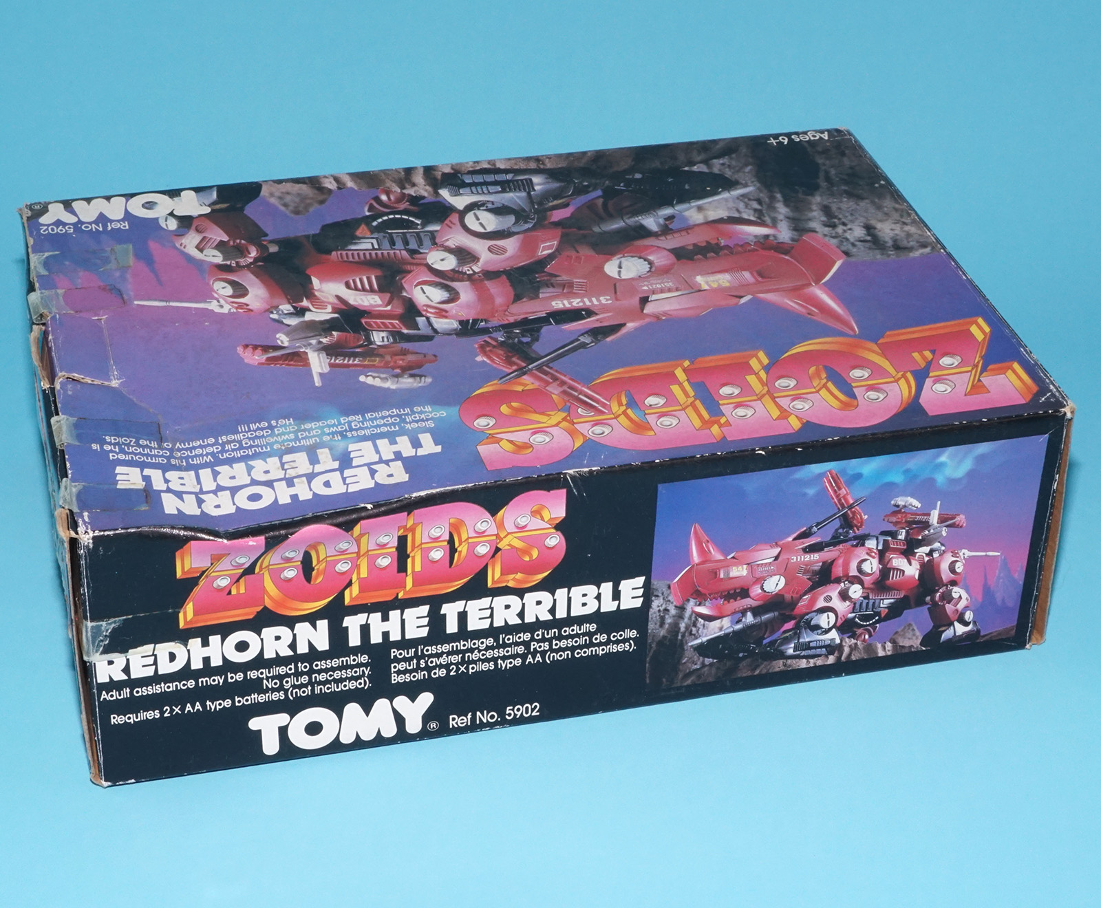 ZOIDS 5902 REDHORN THE TERRIBLE COMPLETE BOXED EURO BOX 1984 TOMY WORKS! - Image 3
