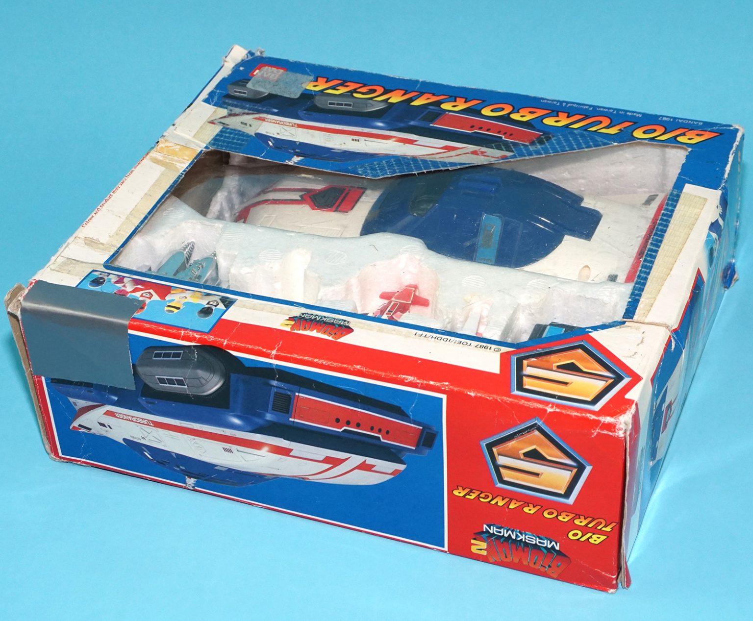 Voiture BIOMAN 2 Maskman Turboranger 1987 – BANDAI Vintage, état Correct