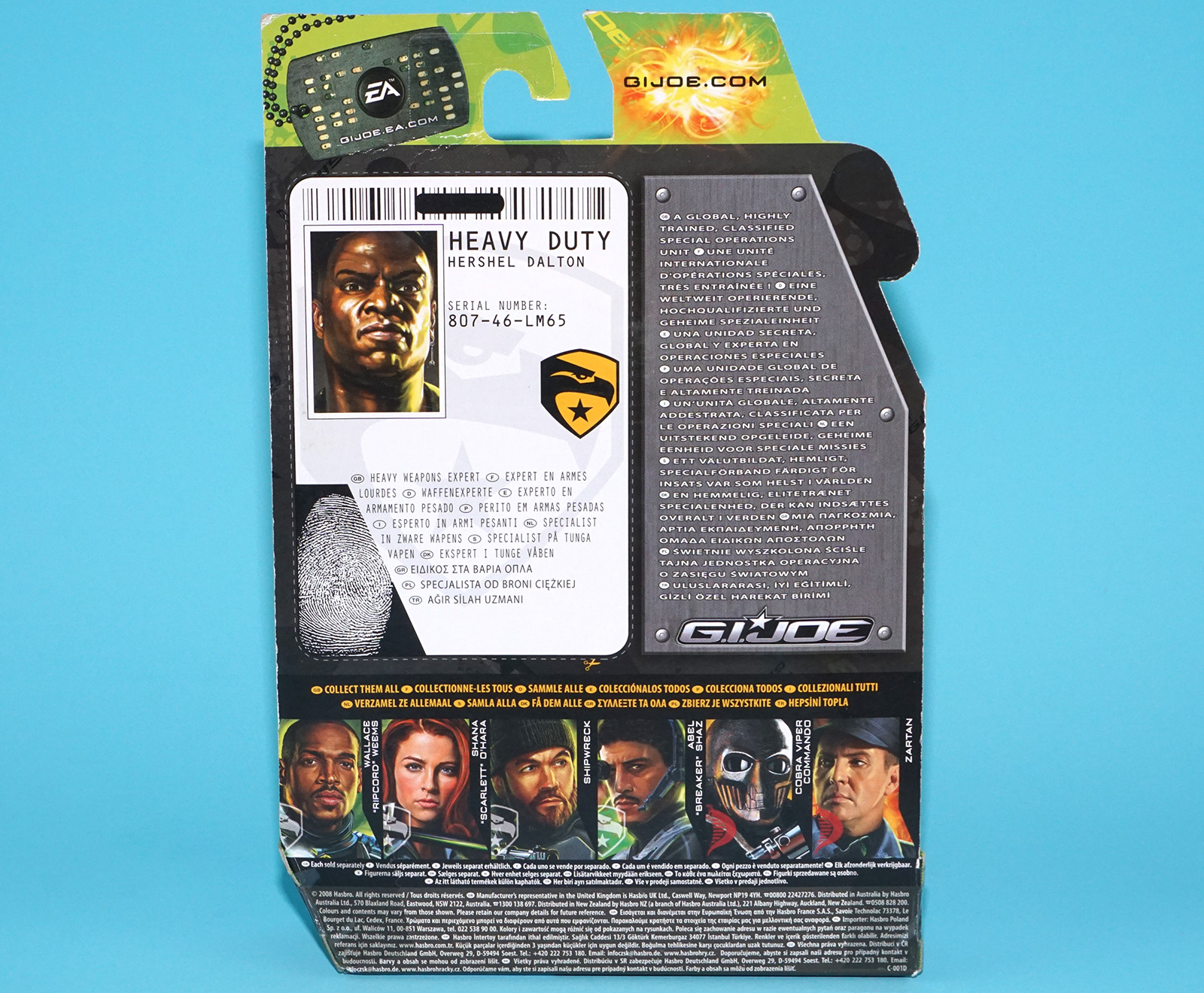 2009 GI JOE ROC HEAVY DUTY v10 HEAVY WEAPONS SPECIALIST MOC MOSC EURO CARD HASBRO - Image 7