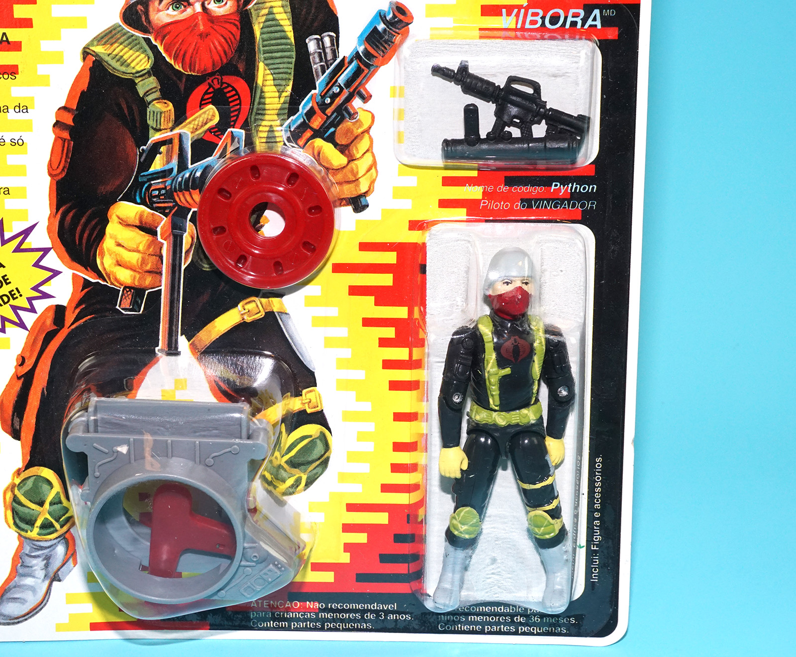1993 GI JOE COMANDOS EM ACAO VIBORA MOC MOSC 1989 PYTHON OFFICER v1 ESTRELA BRAZIL - Image 3