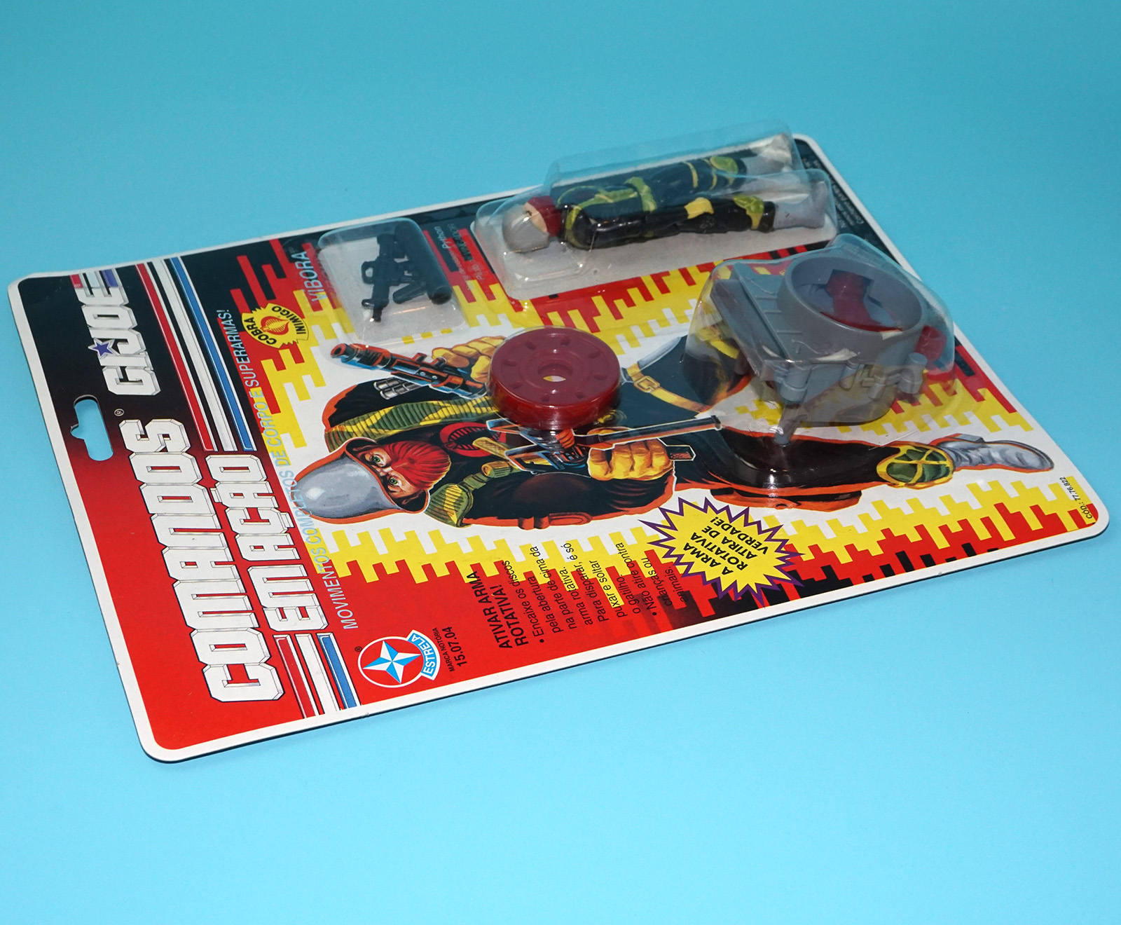 1993 GI JOE COMANDOS EM ACAO VIBORA MOC MOSC 1989 PYTHON OFFICER v1 ESTRELA BRAZIL - Image 5