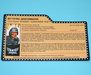2016 GI JOE ROBERT AIRBORNE SIX v3 FILE CARD HASBRO CLUB CON EXCLUSIVE 25TH 30TH 50TH PROJECT  DOWNFALL