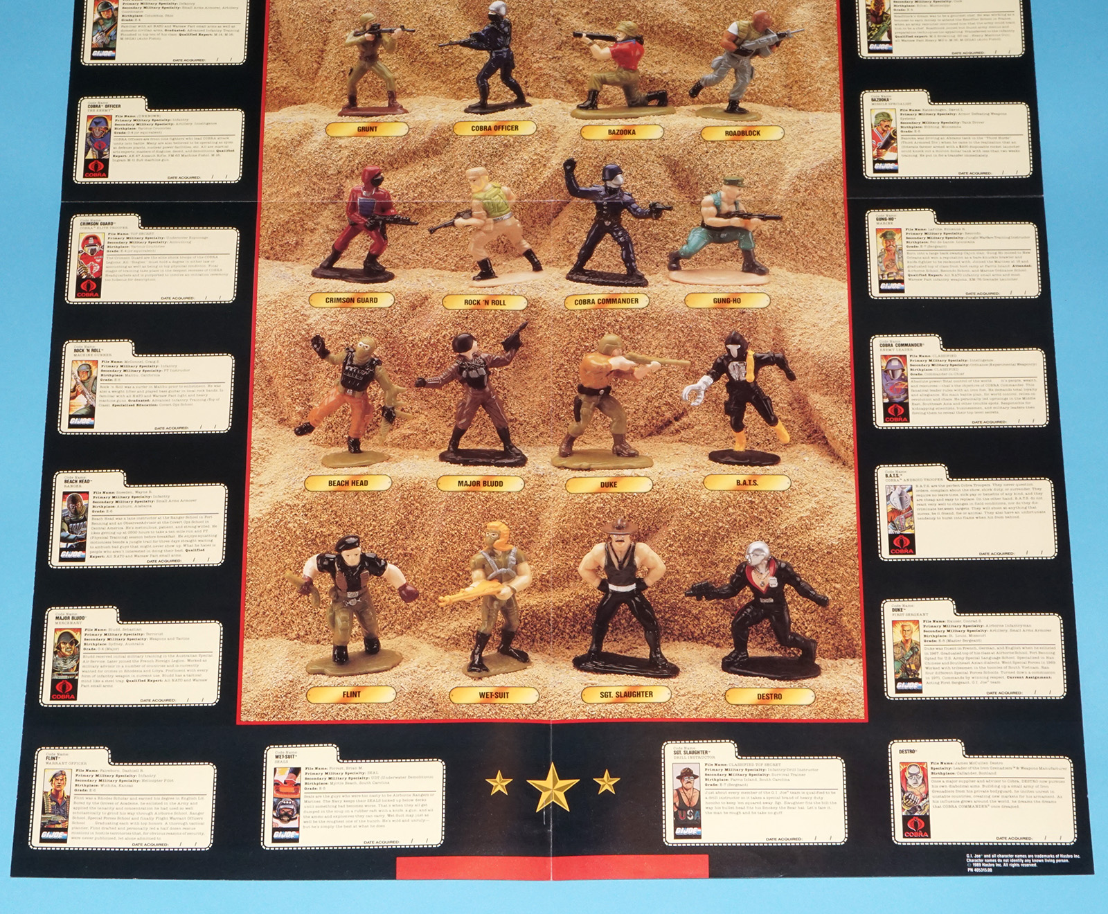1989 GI JOE OFFICIAL MICRO FIGURES FOLD OUT WALL POSTER MAIL AWAY HASBRO - Image 3