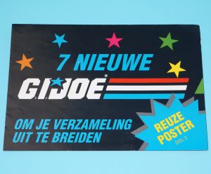 1988 GI JOE LEAFLET FOLDOUT GIANT ‘REUZE’ POSTER PT3 BELGIUM HASBRO