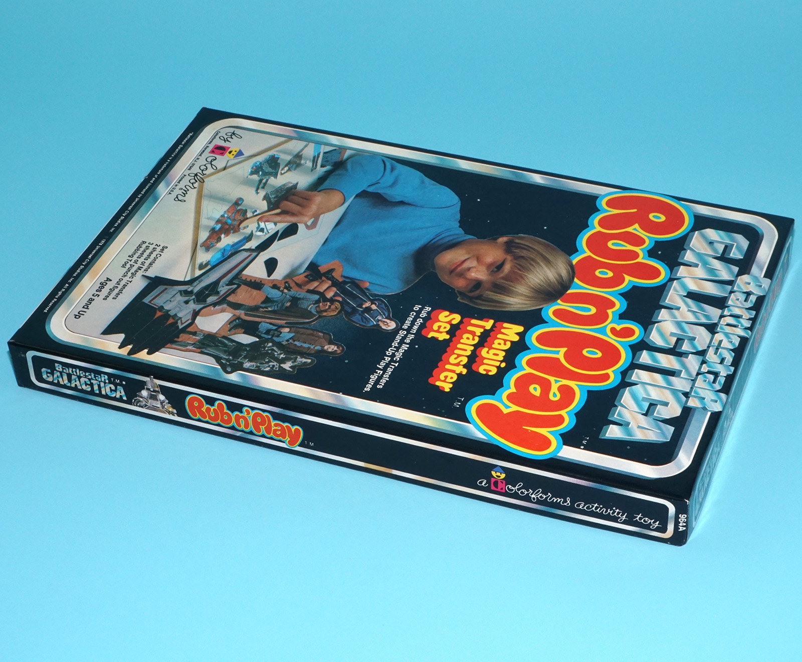 BATTLESTAR GALACTICA RUB N' PLAY MAGIC TRANSFER SET MIB 1978 COLORFORMS USA - Image 4
