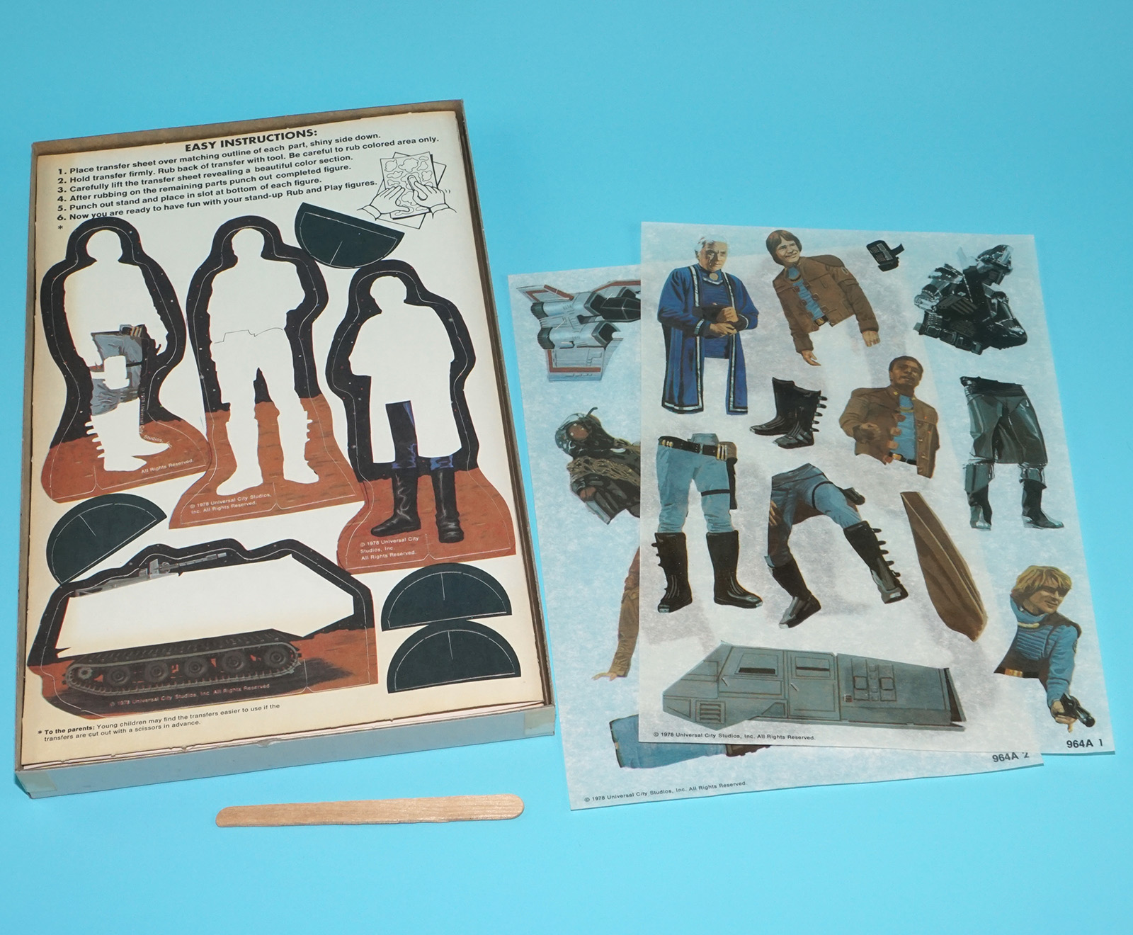 BATTLESTAR GALACTICA RUB N' PLAY MAGIC TRANSFER SET MIB 1978 COLORFORMS USA - Image 5