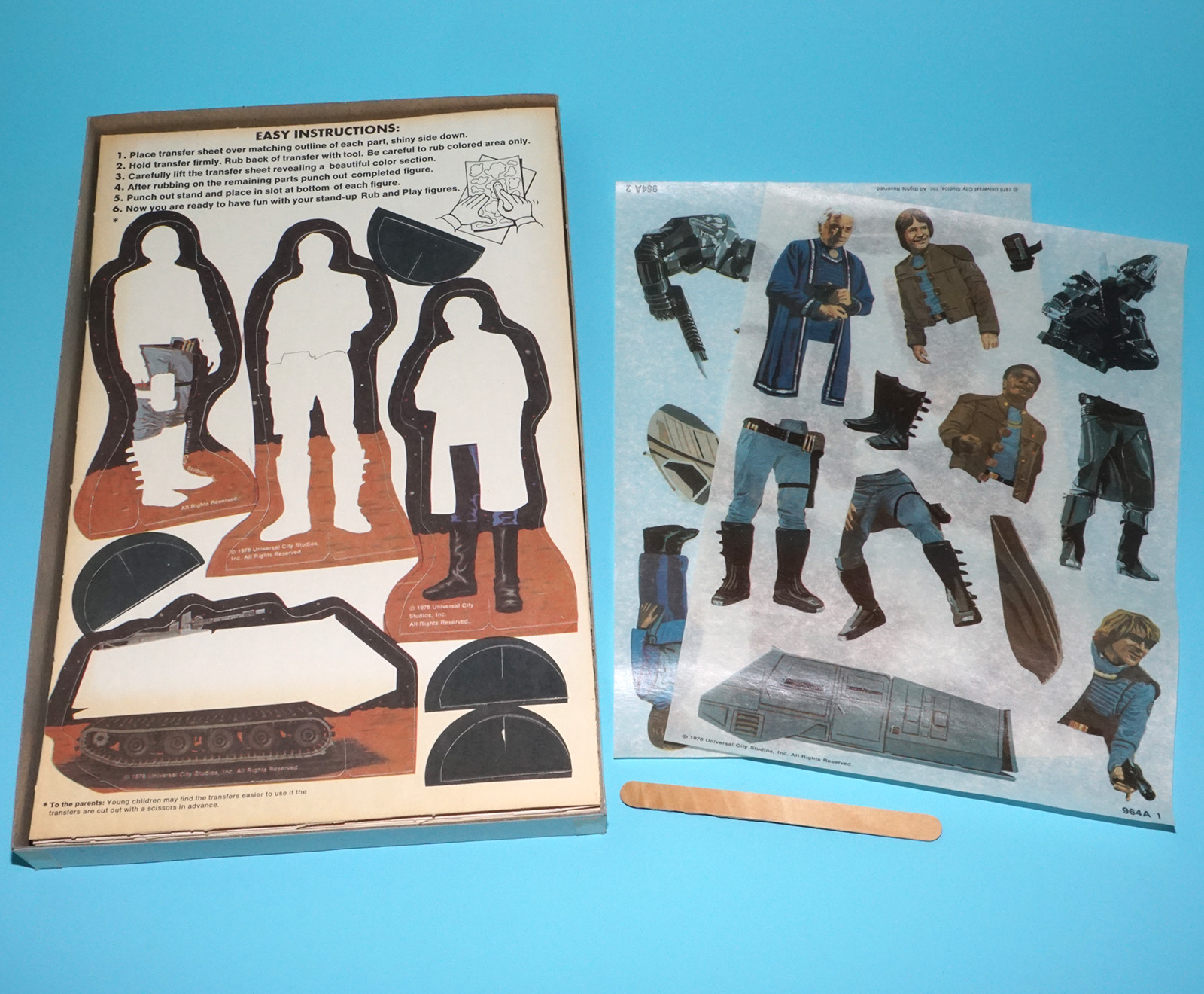 BATTLESTAR GALACTICA RUB N' PLAY MAGIC TRANSFER SET MIB 1978 COLORFORMS USA - Image 5