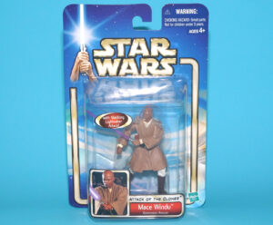 STAR WARS SAGA COLLECTION MACE WINDU GEONOSIAN RESCUE MOC MOSC 2002 HASBRO