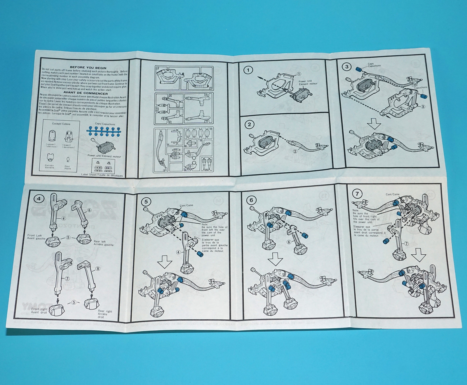 ZOIDS ORIGINAL SPARE INSTRUCTIONS 2579 BRONTOZOID 1984 TOMY - Image 2