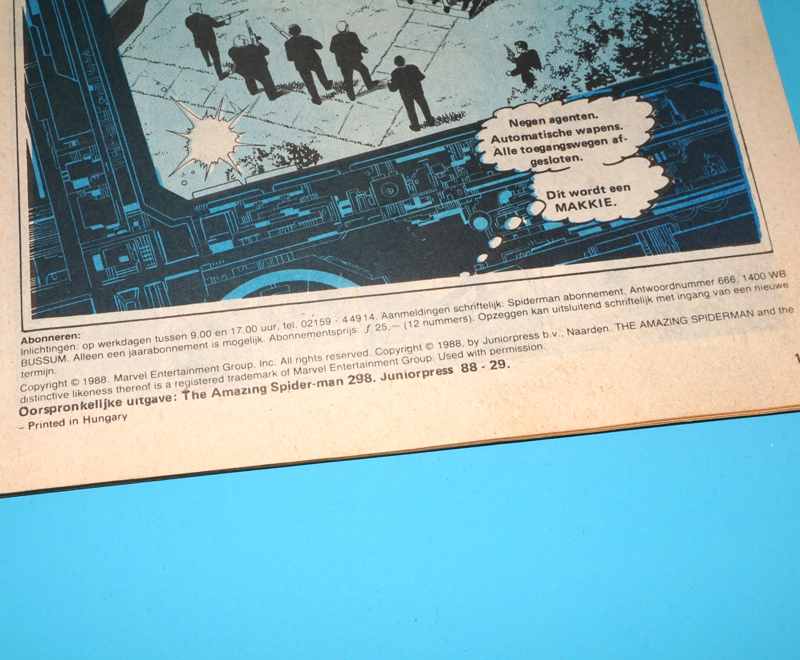 MARVEL AMAZING SPIDER-MAN #298 #299 FIRST VENOM DUTCH 1988 JUNIOR PRESS #104 #105 VG - Image 5