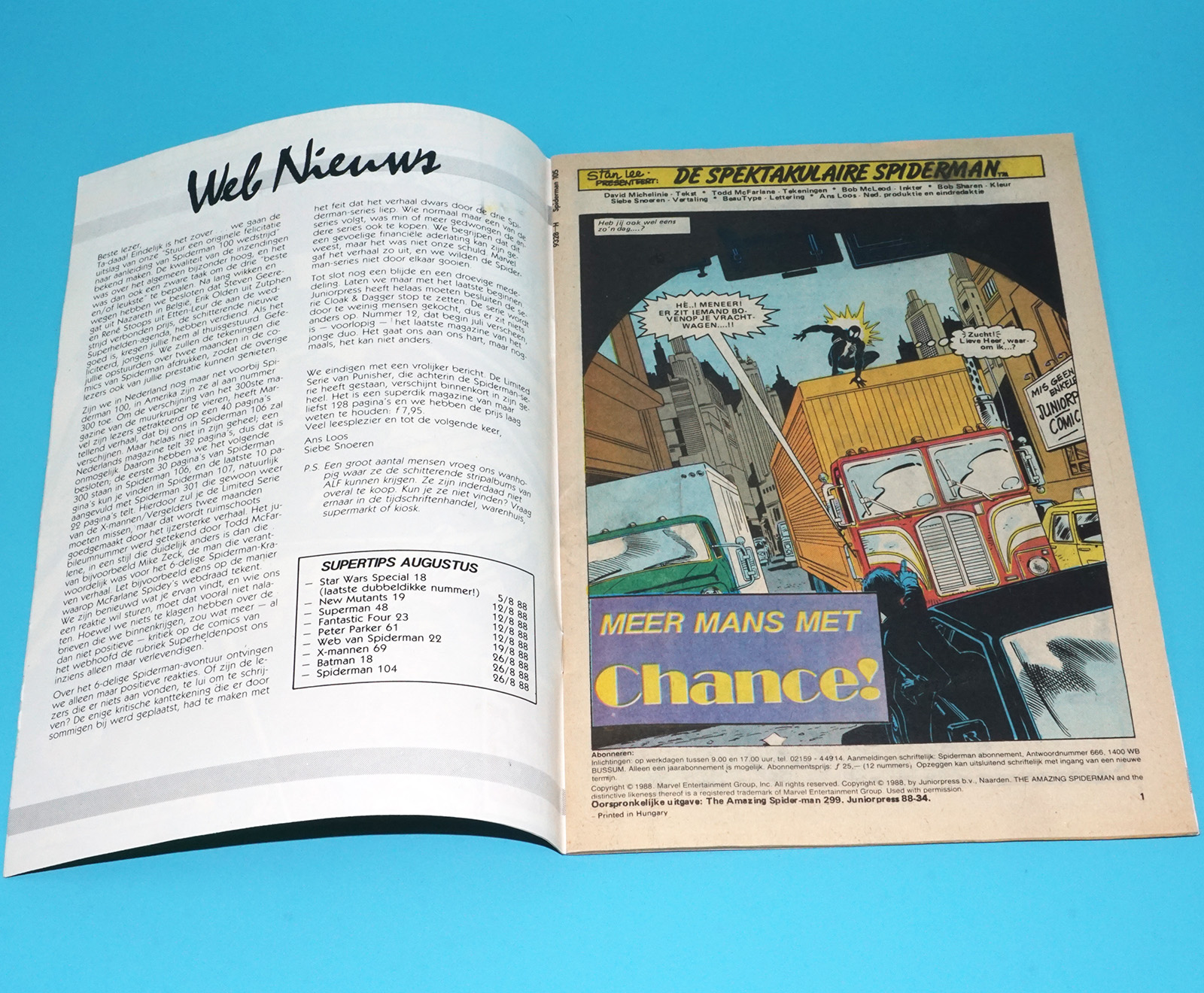 MARVEL AMAZING SPIDER-MAN #298 #299 FIRST VENOM DUTCH 1988 JUNIOR PRESS #104 #105 VG - Image 10