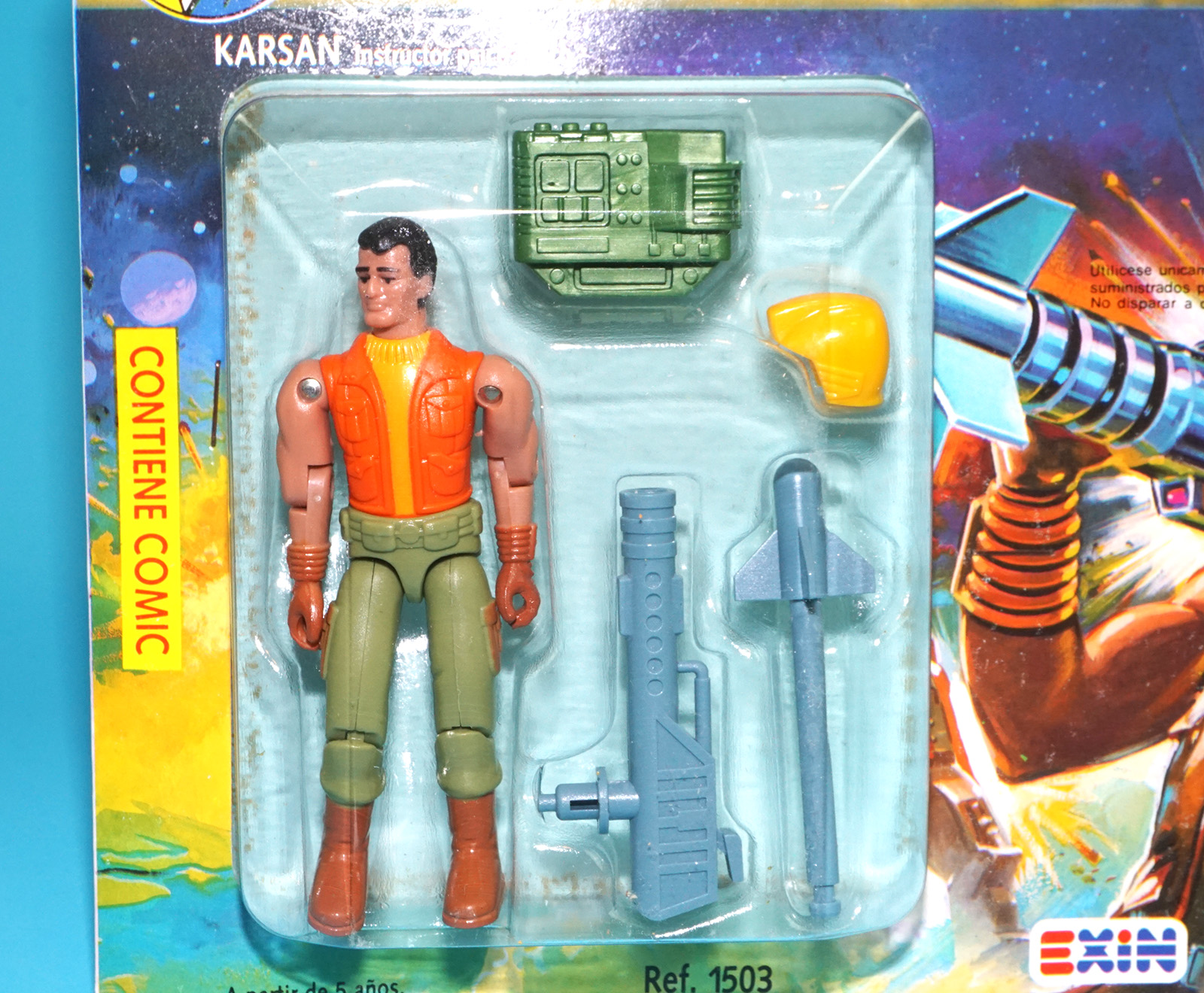 MADELMAN 2050 8 BLISTERS SERIES 1 FULL SET COMPLETE SHIPPER BOX MOC MOSC 1988 EXIN HTF - Image 6