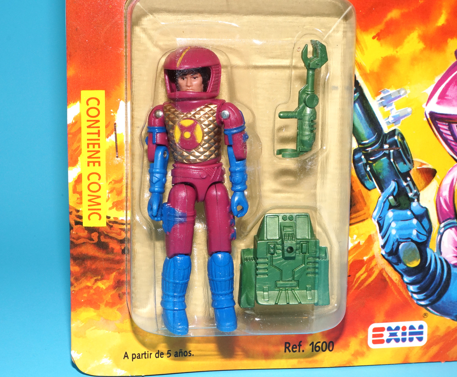 MADELMAN 2050 8 BLISTERS SERIES 1 FULL SET COMPLETE SHIPPER BOX MOC MOSC 1988 EXIN HTF - Image 8