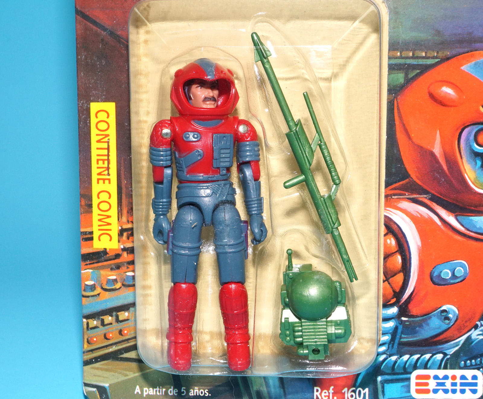 MADELMAN 2050 8 BLISTERS SERIES 1 FULL SET COMPLETE SHIPPER BOX MOC MOSC 1988 EXIN HTF - Image 10