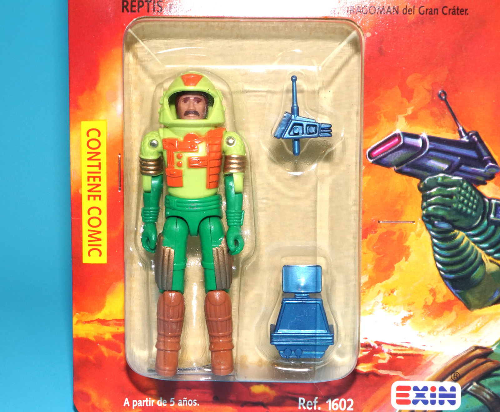 MADELMAN 2050 8 BLISTERS SERIES 1 FULL SET COMPLETE SHIPPER BOX MOC MOSC 1988 EXIN HTF - Image 18