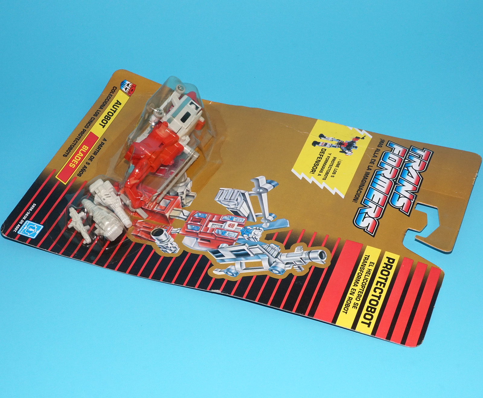 TRANSFORMERS G1 CLASSICS PROTECTOBOTS BLADES MOC MOSC EURO SPANISH CARD 1990 HASBRO INTERNATIONAL SPAIN - Image 6