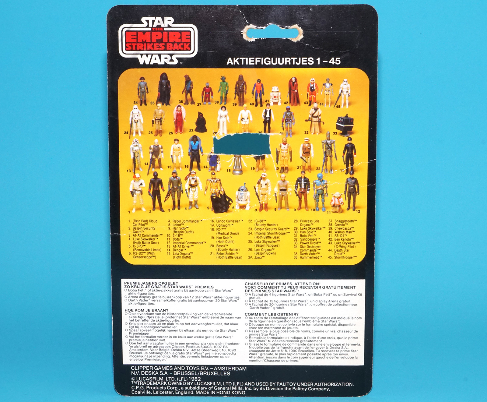 STAR WARS ESB 4-LOM CARDBACK CARD 45-BACK CLIPPER 1982 KENNER PALITOY - Image 3