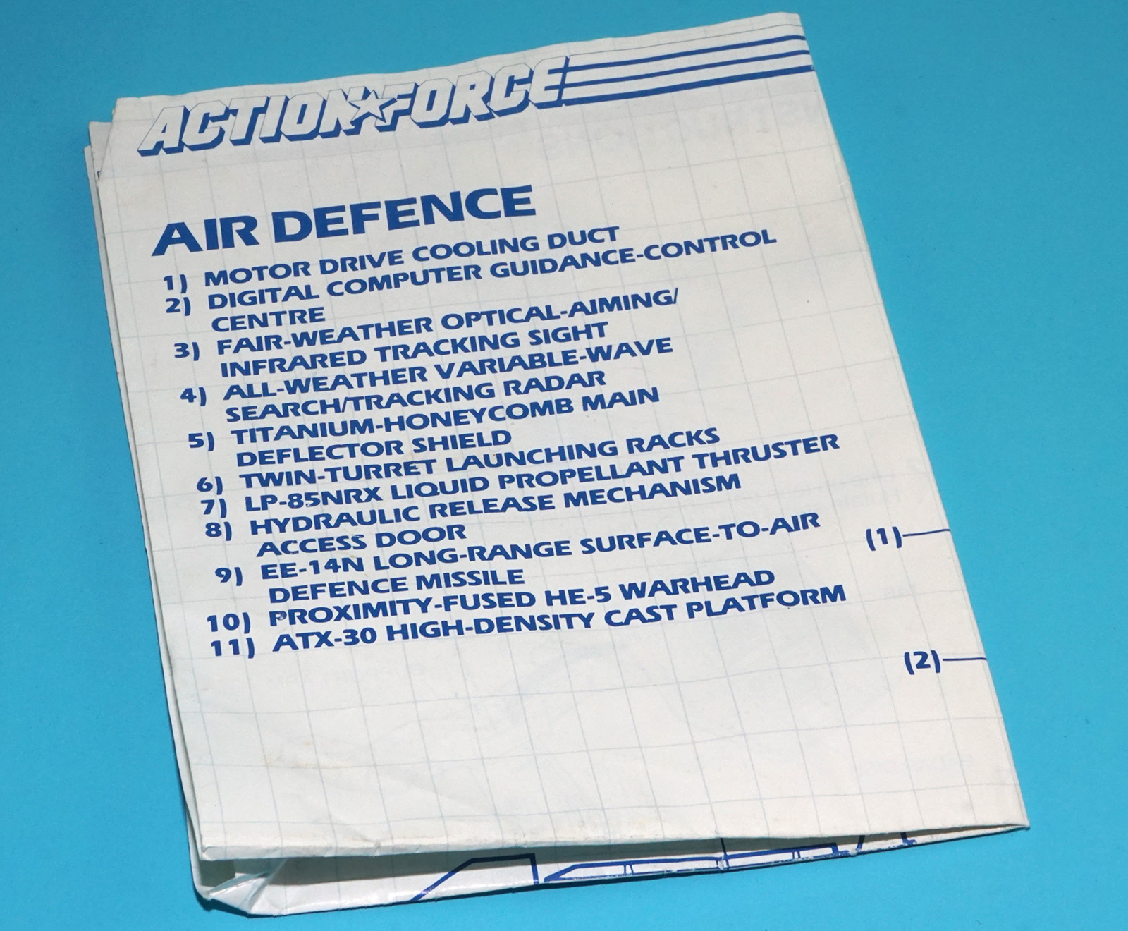 1985 GI JOE AIR DEFENSE BATTLE STATION 100% COMPLETE BOXED ACTION FORCE BOX UK HASBRO - Image 11