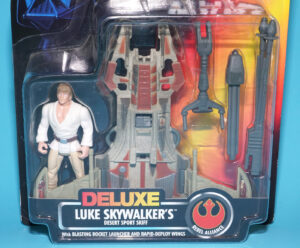 STAR WARS POTF2 DELUXE LUKE SKYWALKER & SPORT SKIFF MOC MOSC US CARD 1996 KENNER