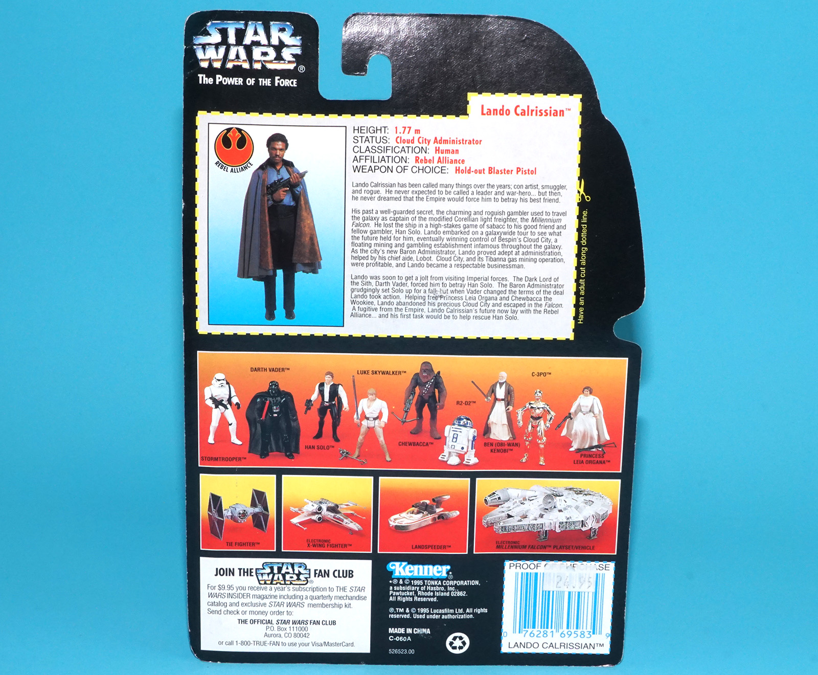 STAR WARS POTF2 LANDO CALRISSIAN MOC MOSC US CARD 1995 KENNER - Image 7
