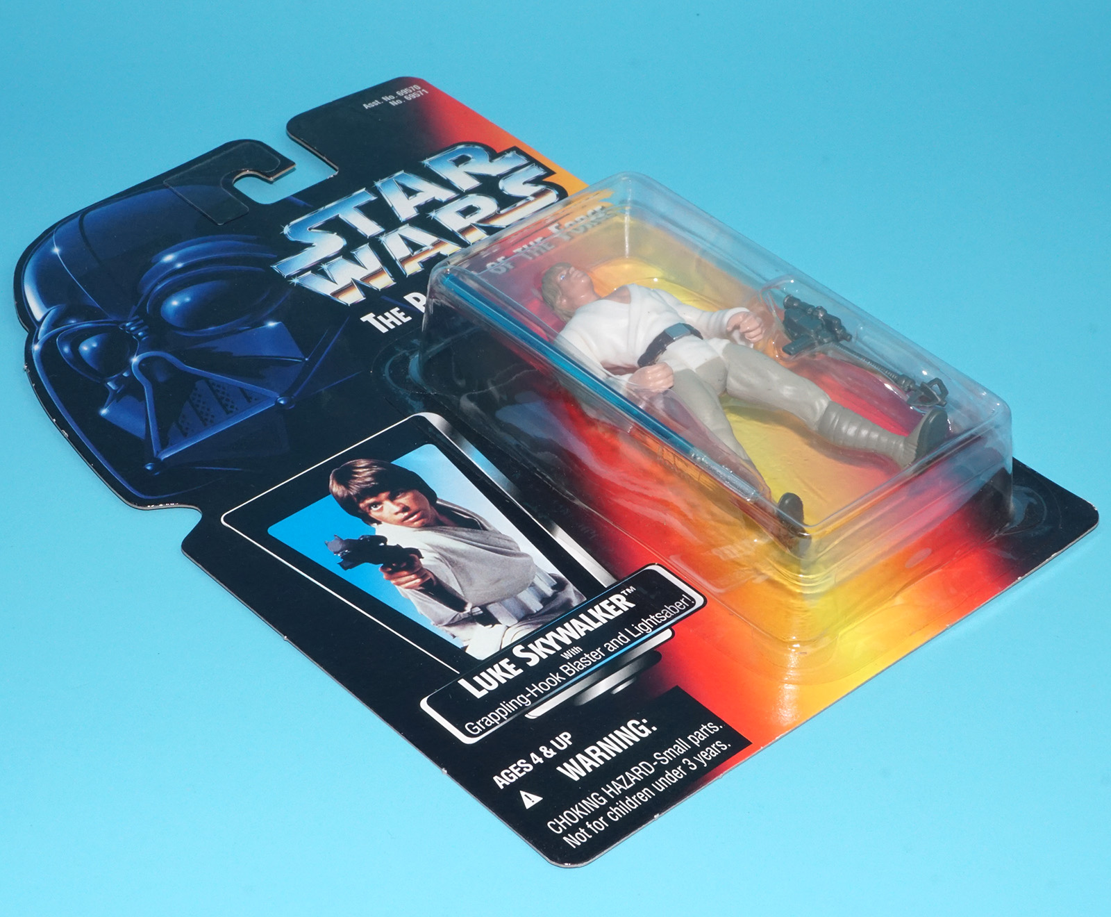 STAR WARS POTF2 LUKE SKYWALKER LONG SABER MOC MOSC US CARD 1995 KENNER - Image 3