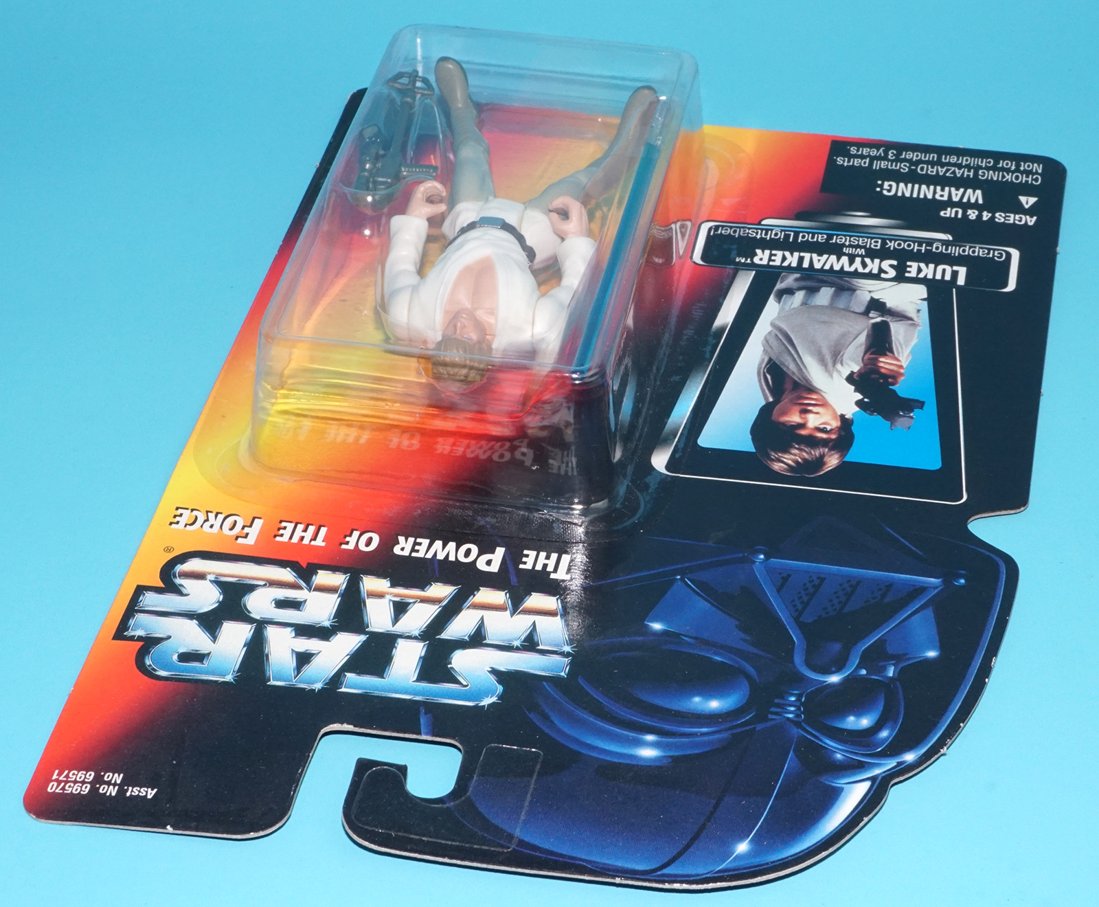 STAR WARS POTF2 LUKE SKYWALKER LONG SABER MOC MOSC US CARD 1995 KENNER - Image 4