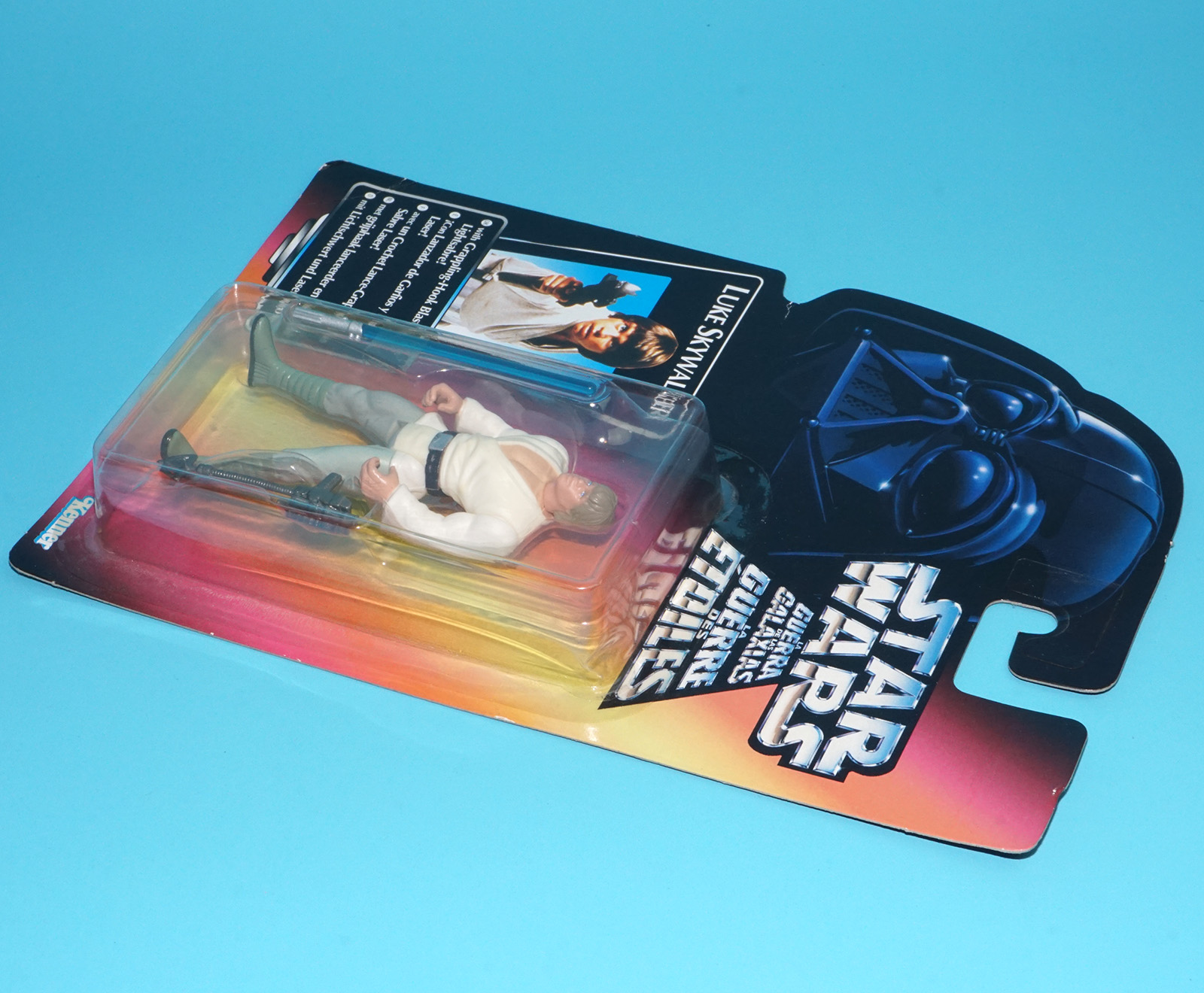 STAR WARS POTF2 LUKE SKYWALKER SHORT SABER MOC MOSC EURO CARD 1995 KENNER - Image 5