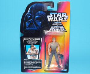 STAR WARS POTF2 LUKE SKYWALKER DAGOBAH OUTFIT SHORT SABER MOC MOSC EURO CARD 1995 KENNER