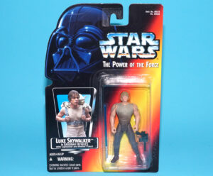 STAR WARS POTF2 LUKE SKYWALKER DAGOBAH OUTFIT SHORT SABER MOC MOSC US CARD 1995 KENNER